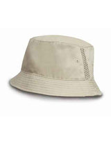 Deluxe Washed Cotton Bucket Hat With Side Mesh Panels - RH45