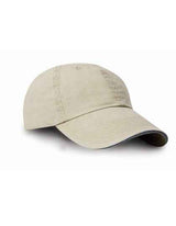 Washed Fine Line Cotton Cap With Sandwich Peak - RH54