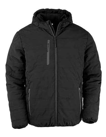 Recycled Black Compass Padded Winter Jacket - RT240