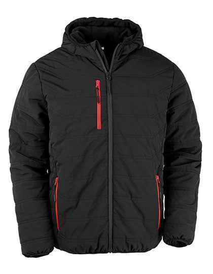 Recycled Black Compass Padded Winter Jacket - RT240