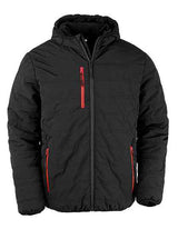 Recycled Black Compass Padded Winter Jacket - RT240
