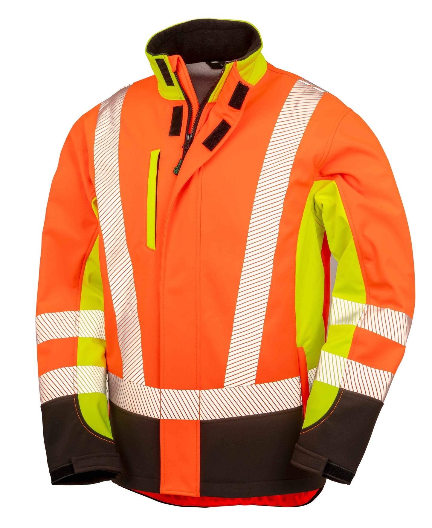 Recycled 3-Layer Printable 3-Tone Safety Softshell Jacket - RT506