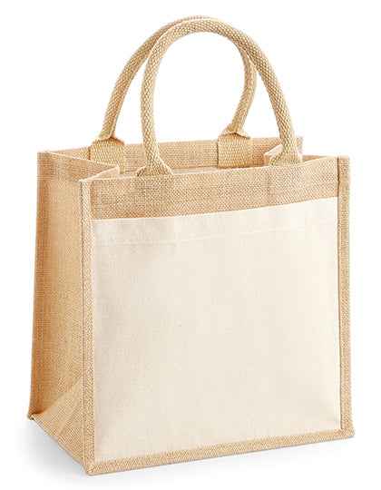 Cotton Pocket Jute Midi Bag - WM426