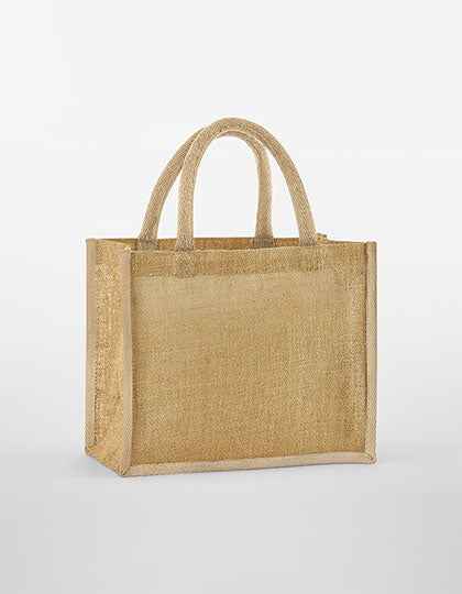 Natural Starched Jute Midi Bag - WM473