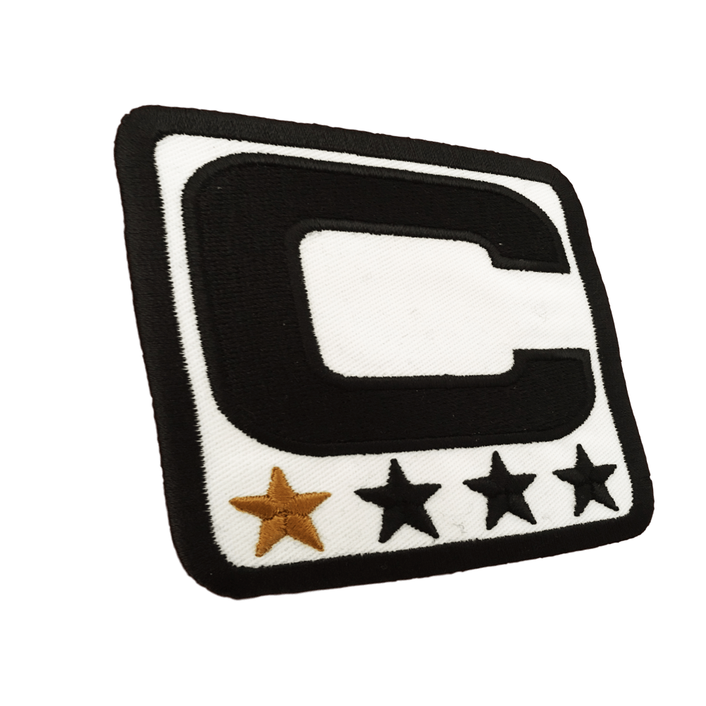 Captainpatch 6.5×6.5cm zum aufnähen – Weiss V1