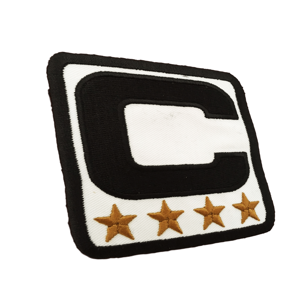 Captainpatch 6.5×6.5cm zum aufnähen – Weiss V1