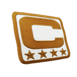 Captainpatch 6.5×6.5cm zum aufnähen – Weiss V1
