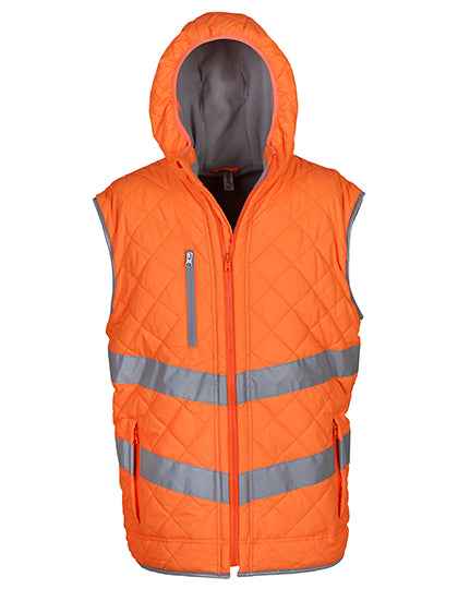 Hi-Vis Kensington Hooded Gilet - YK007