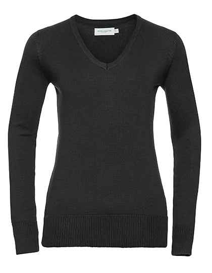 Ladies´ V-Neck Knitted Pullover - Z710F