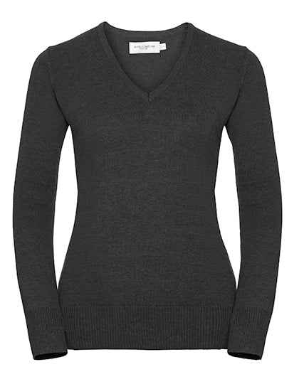 Ladies´ V-Neck Knitted Pullover - Z710F