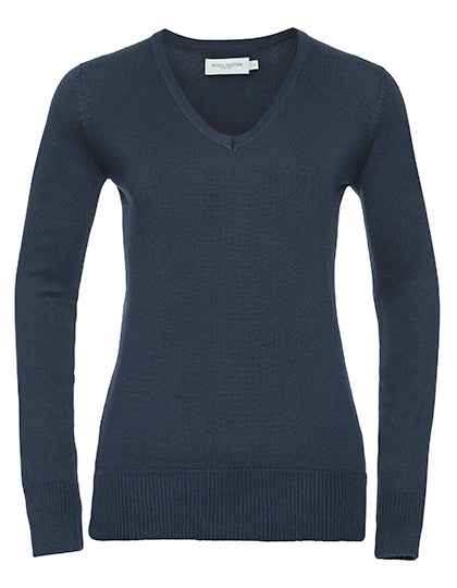 Ladies´ V-Neck Knitted Pullover - Z710F