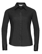 Ladies' Long Sleeve Fitted Polycotton Poplin Shirt - Z924F