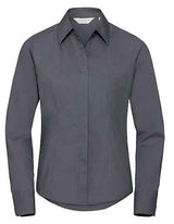 Ladies' Long Sleeve Fitted Polycotton Poplin Shirt - Z924F