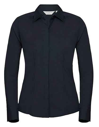 Ladies' Long Sleeve Fitted Polycotton Poplin Shirt - Z924F