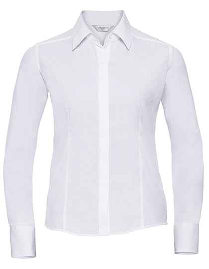 Ladies' Long Sleeve Fitted Polycotton Poplin Shirt - Z924F