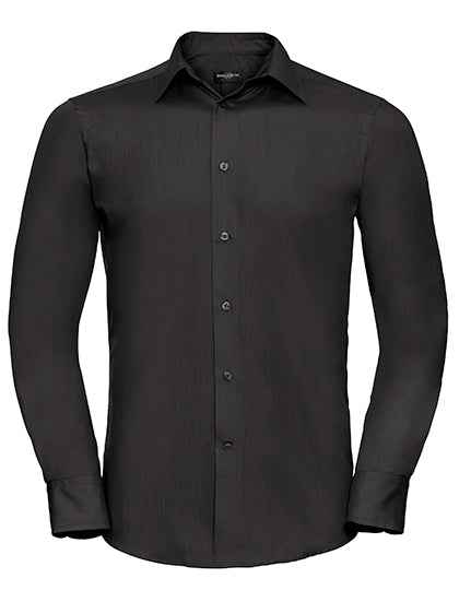 Men's Long Sleeve Tailored Polycotton Poplin Shirt - Z924