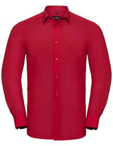 Men's Long Sleeve Tailored Polycotton Poplin Shirt - Z924