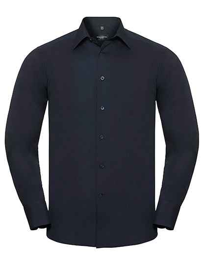 Men's Long Sleeve Tailored Polycotton Poplin Shirt - Z924