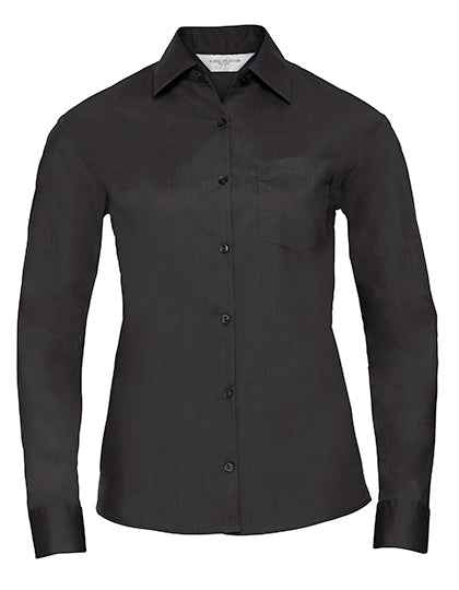Ladies' Long Sleeve Classic Polycotton Poplin Shirt - Z934F