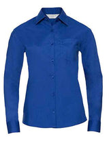 Ladies' Long Sleeve Classic Polycotton Poplin Shirt - Z934F