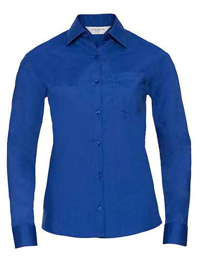 Ladies' Long Sleeve Classic Polycotton Poplin Shirt - Z934F