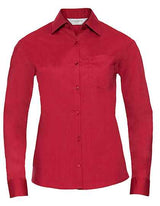 Ladies' Long Sleeve Classic Polycotton Poplin Shirt - Z934F