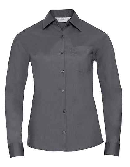 Ladies' Long Sleeve Classic Polycotton Poplin Shirt - Z934F