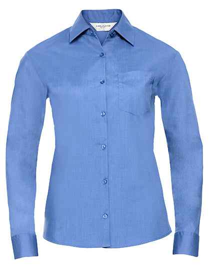 Ladies' Long Sleeve Classic Polycotton Poplin Shirt - Z934F