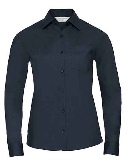 Ladies' Long Sleeve Classic Polycotton Poplin Shirt - Z934F