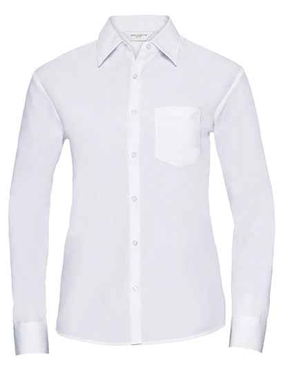 Ladies' Long Sleeve Classic Polycotton Poplin Shirt - Z934F