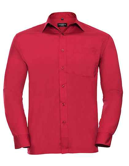 Men's Long Sleeve Classic Polycotton Poplin Shirt - Z934