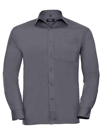Men's Long Sleeve Classic Polycotton Poplin Shirt - Z934