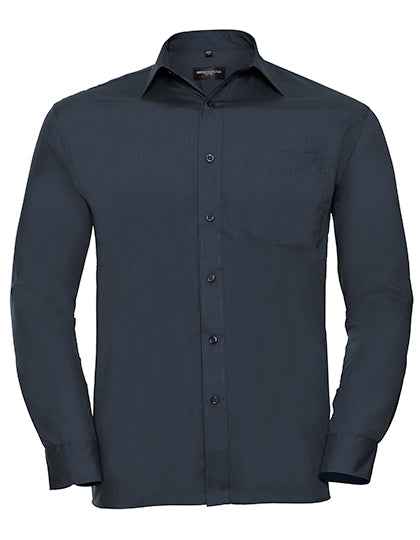 Men's Long Sleeve Classic Polycotton Poplin Shirt - Z934