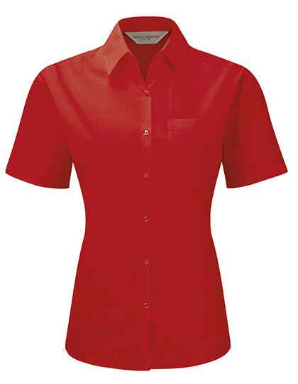 Ladies' Short Sleeve Classic Polycotton Poplin Shirt - Z935F