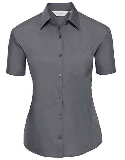 Ladies' Short Sleeve Classic Polycotton Poplin Shirt - Z935F