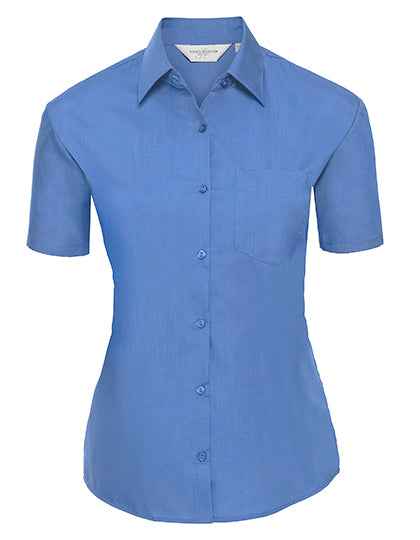 Ladies' Short Sleeve Classic Polycotton Poplin Shirt - Z935F