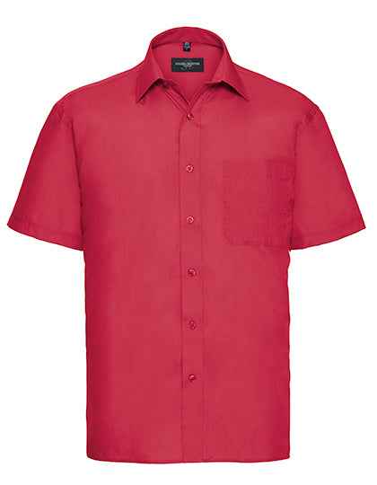 Men's Short Sleeve Classic Polycotton Poplin Shirt - Z935