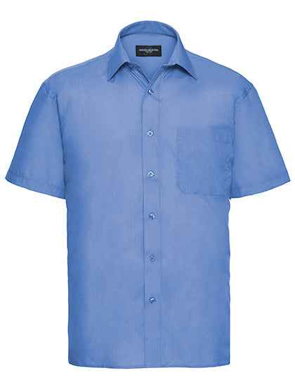 Men's Short Sleeve Classic Polycotton Poplin Shirt - Z935