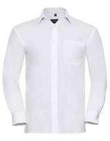 Men's Long Sleeve Classic Pure Cotton Poplin Shirt - Z936