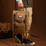 Canvas Rucksack Damen - Moderner Laptop Backpack mit Mehrfachtaschen