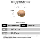 Herbst Winter Baskenmütze aus Hirschleder-Samt - Melonenhut