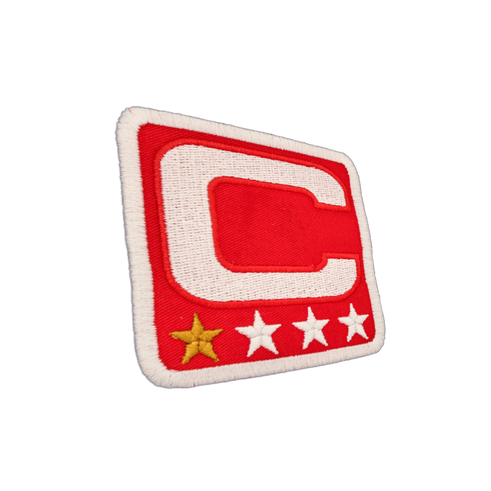 Captainpatch 6.5×6.5cm zum aufnähen – Rot V1