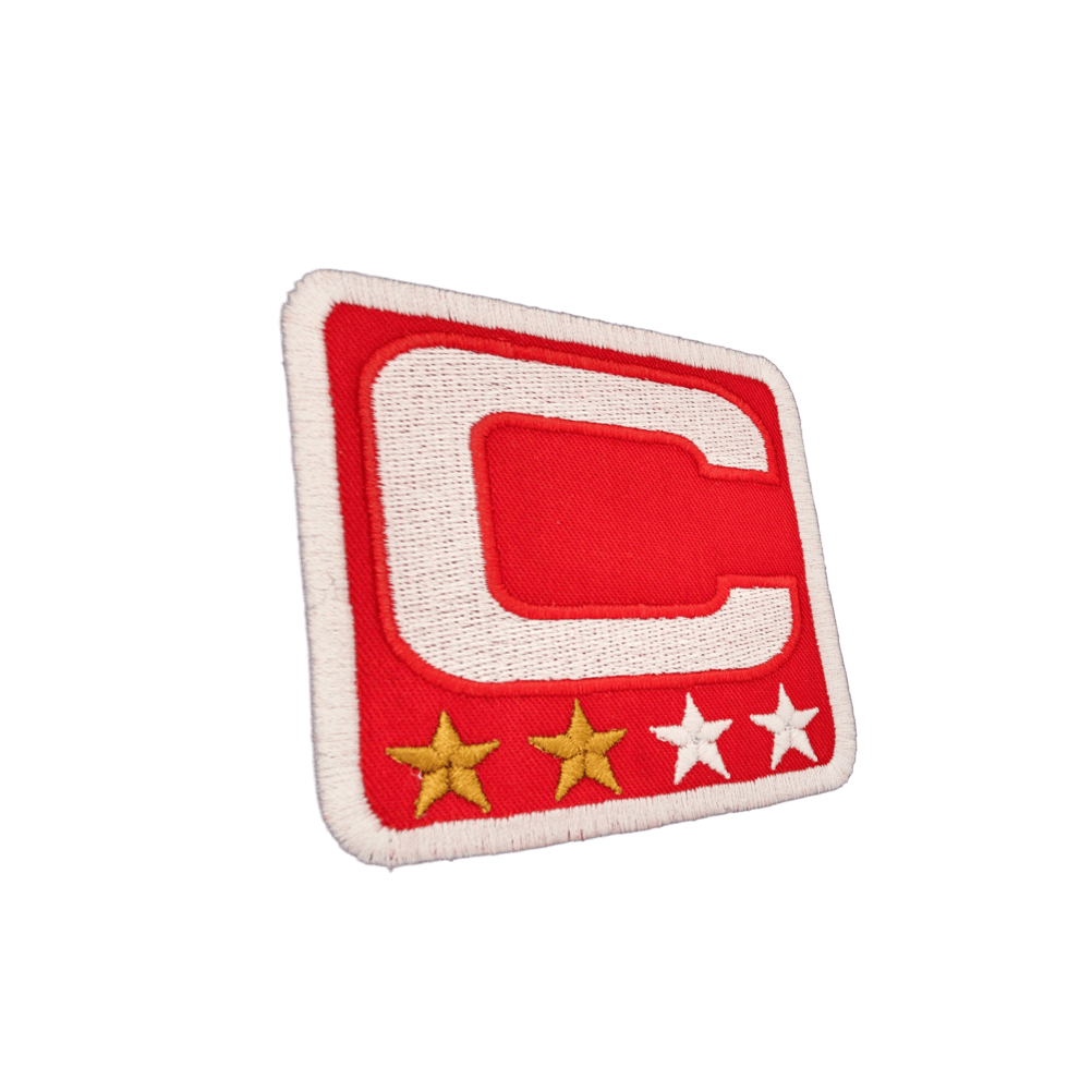 Captainpatch 6.5×6.5cm zum aufnähen – Rot V1