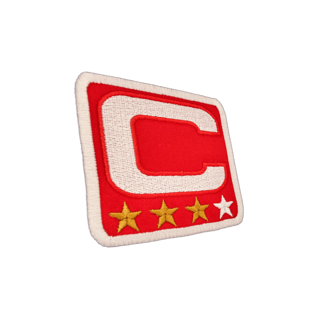 Captainpatch 6.5×6.5cm zum aufnähen – Rot V1
