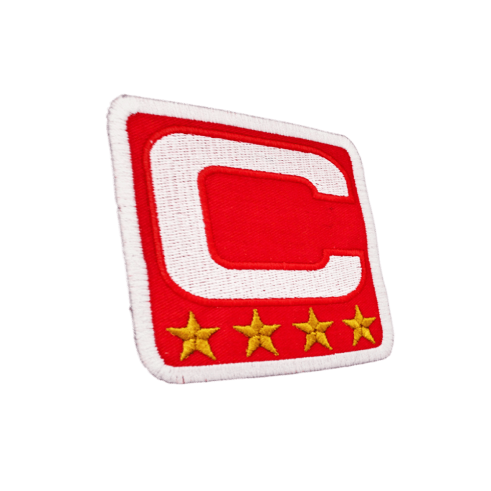 Captainpatch 6.5×6.5cm zum aufnähen – Rot V1